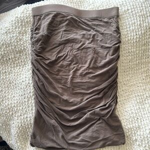 CLUB MONACO Khaki Green Ruched Skirt